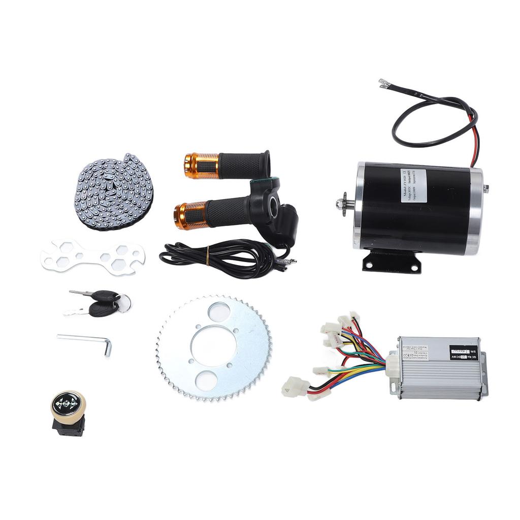 Kit Motor com Controlador Aceleradores de Punho Roda Dentada Corrente 36V 1000W Motor DC Escovado para Go Kart Motocicleta Off Road