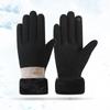 Winter Weibliche Warme Kaschmir Touchscreen Fäustlinge Doppel Dicken Plüsch Handgelenk Frauen Fahren Handschuhe