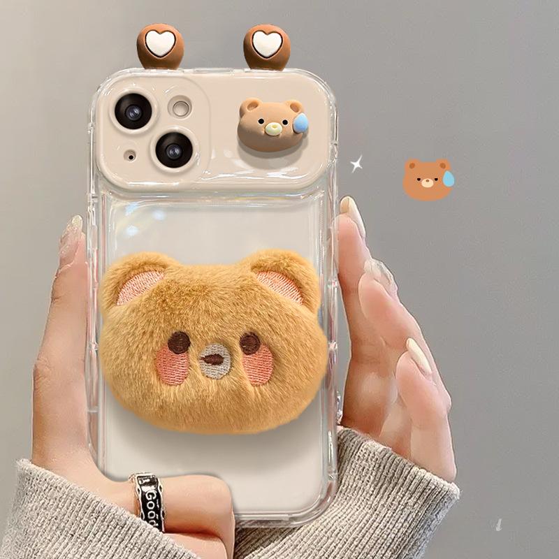 

Подходит для Apple 15promax Чехол для мобильного телефона iPhone 14/13 Плюшевая лягушка Кукла 11/12 Flip Mirror Xs iPhone 11