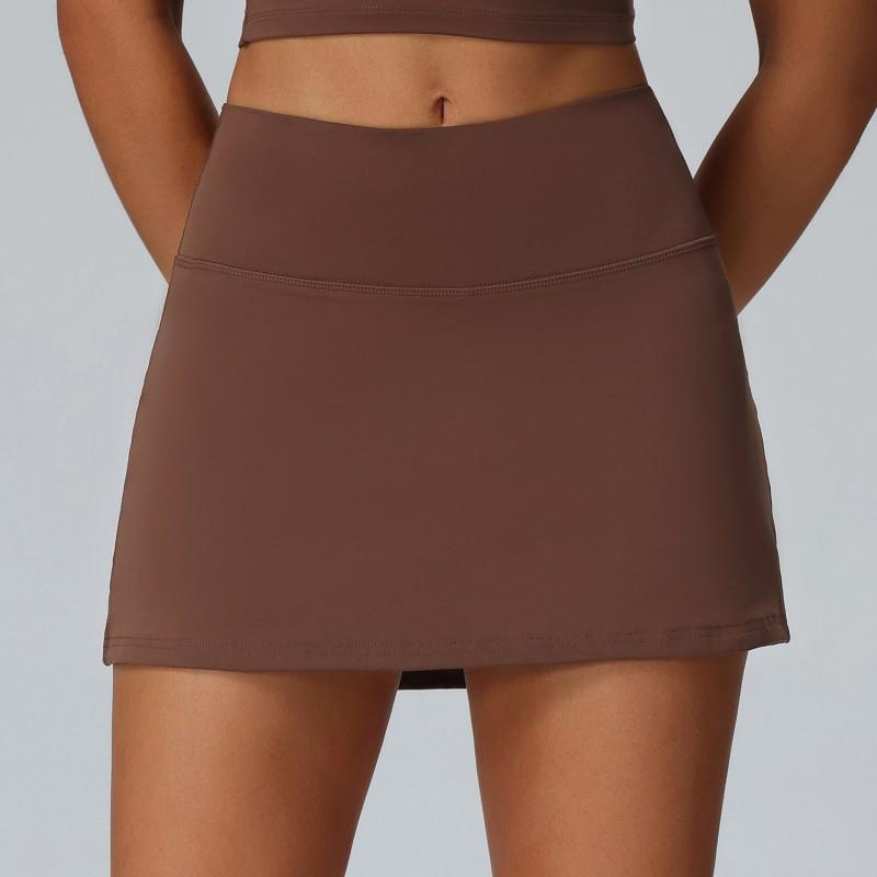 Womens 2-Piece Sport Set With Built-in Bra High-Waisted Tennis Skirt Running Gym Badminton