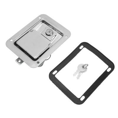 Toolbox Latch Flush Mount Locking Paddle Latch with 2 Keys for Trailer Truck Camper Electric