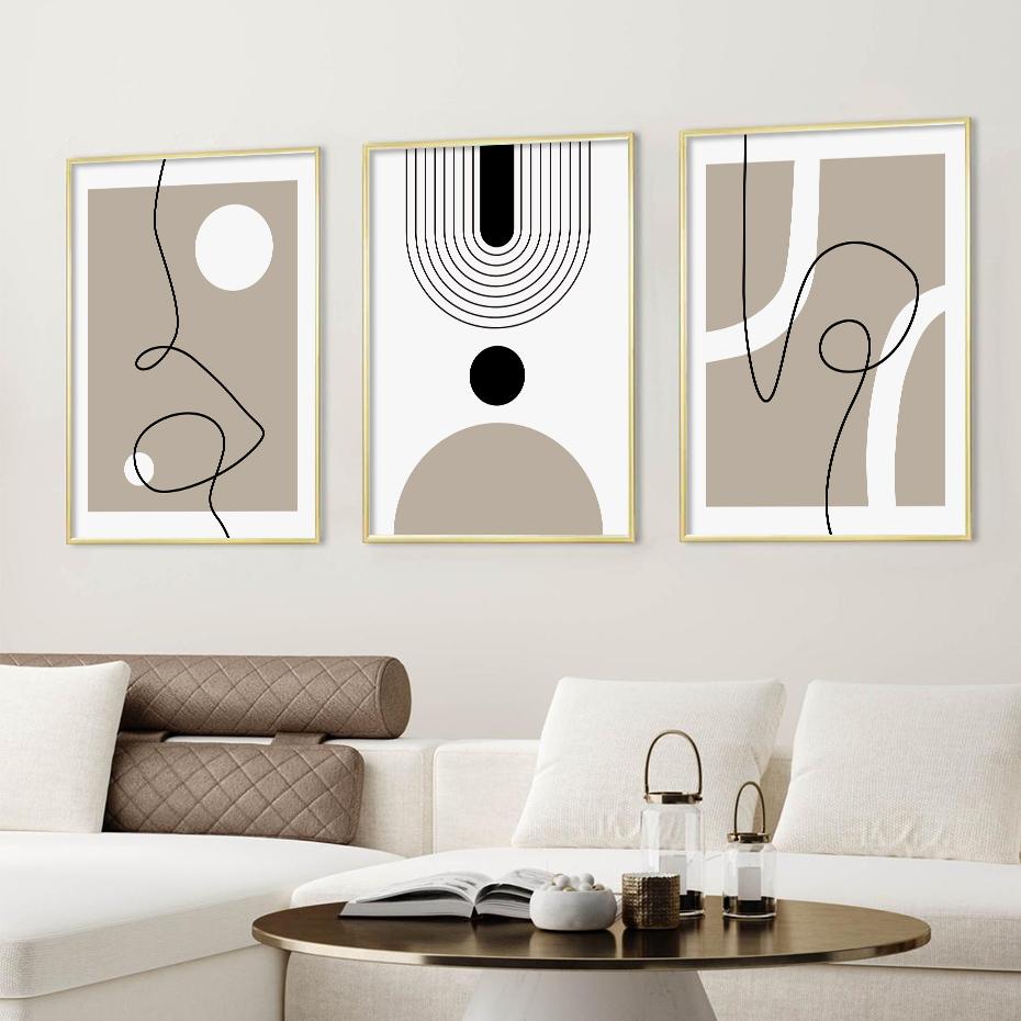 Rainbow Line Minimalism Poster Bohemian Abstract Canvas Painting Wall Art Print Picture Living Room Interior Home Decoration