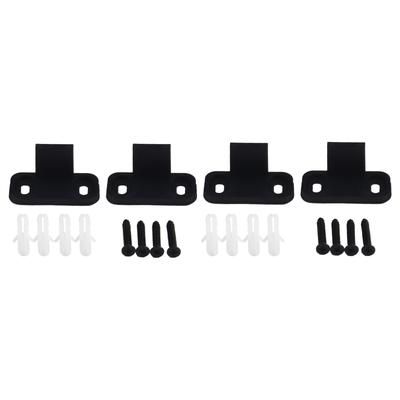 Floor Guide Shock Stoppers Barn Door Home Kit Plastic Reliable Sliding Rail With Screws Adjustable Black Brand New