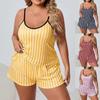 European and American Style Women's Pajama Set - Large Size, Four Seasons Homewear with Camisole