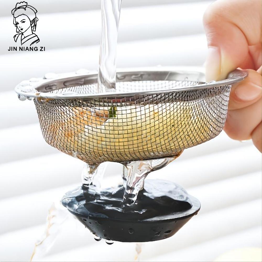 1 szt. Sitko do zlewu z korkiem Ulepsz swój zlew kuchenny dzięki filtrowi do wody ze stali nierdzewnej