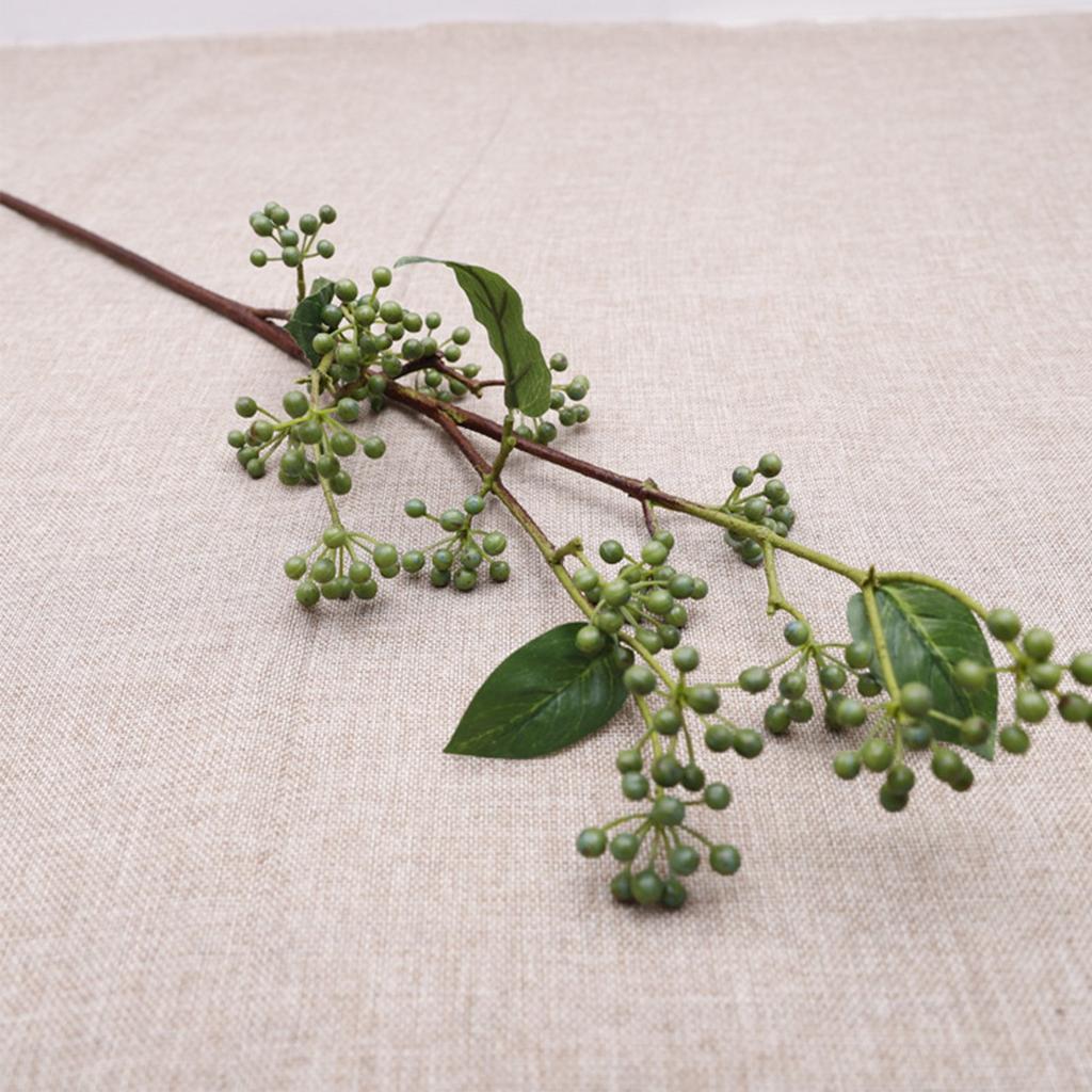 Artificial Fruit Branches Lifelike Versatile Simulation Fake Fruit Stems Plants for Home Decor Wedding Photography Green