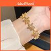 Elegantes Zirkonia-Blumenanhänger-Armband mit verstellbarer Kette für Damen Modisches Accessoire