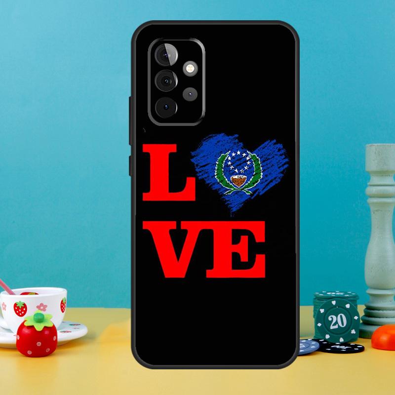 Pohnpei Ponape Flag Case For Samsung Galaxy A25 A54 A34 A14 A52 A32 A12 A13 A33 A53 A15 A16 A36 A56 A26 A05 A35 A55