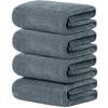 Tkone Bath Towels of Smoky Soft To the Perfect for Professional and (Set 4, Blue) - Fluffy, Large, Absorbent, Quick-Drying, Hotel-Grade, Touch,