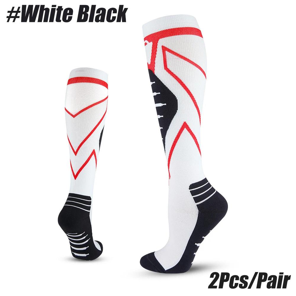 

GOMOREON 1Pair Compression Socks for Women and Men Circulation-Best Support for Running, Athletic, Nursing, Travel S-M