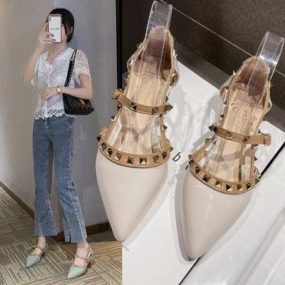 Mode 2024 Lente en Herfst Nieuwe Stijl Modieus, Comfortabel, Elegant en Veelzijdig Casual Klinknagel Slijtvaste Sandalen voor Dames