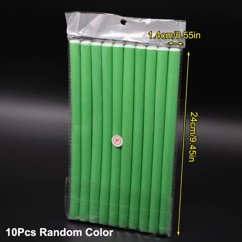 10Pcs Flexible Hair Curling Rod Hair Curler Makers Soft Foam Bendy Twist Curls Flexi Rollers Styling Tools No Heat Roller