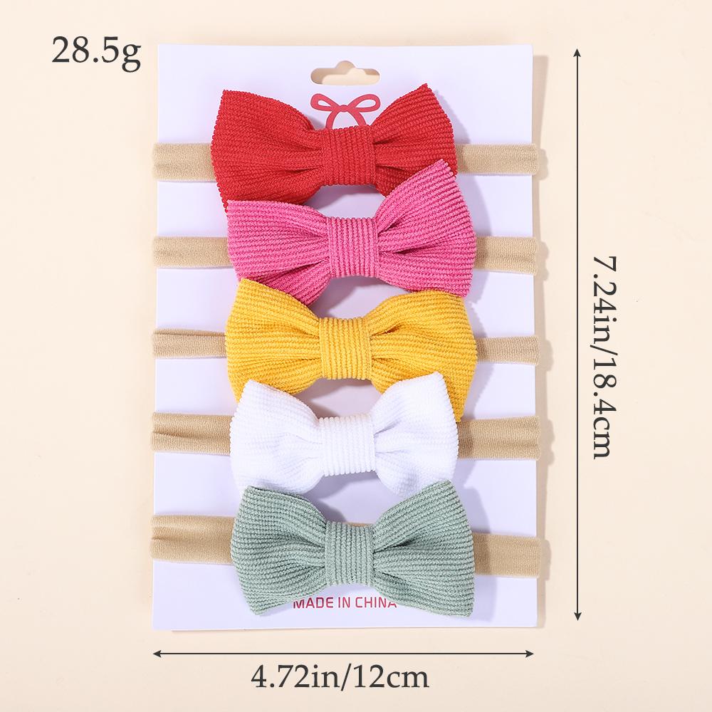 15Pcs/Set Cotton Baby Bows Headband Nylon Random Color Hair Bands for Children Girls Soft Hairband Toddler  Hair Accessories