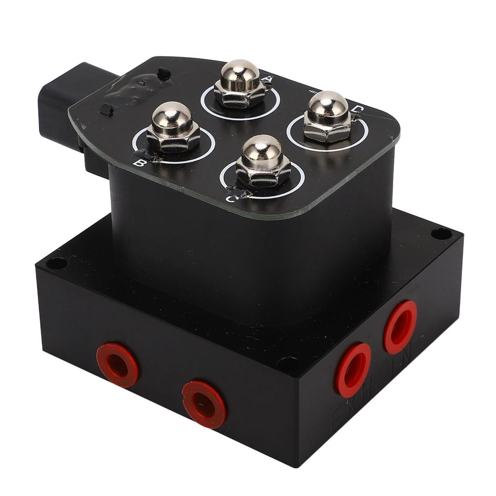 12V Air Suspension Solenoid Valve with Double Blue Barometer 0 To 200PSI Air Ride Suspension Manifold Bag Controller