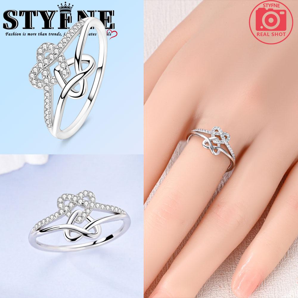 Valentine Day Engagement Ring copper Heart, Red, Pink, White, Blue Ring for Women Holiday Jewellery Gift High Quality