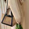 Womens 2025 Woven Straw Tote Bag Large Capacity Shoulder Minimalist Chic Design Soft PU Interior Casual Travel Use
