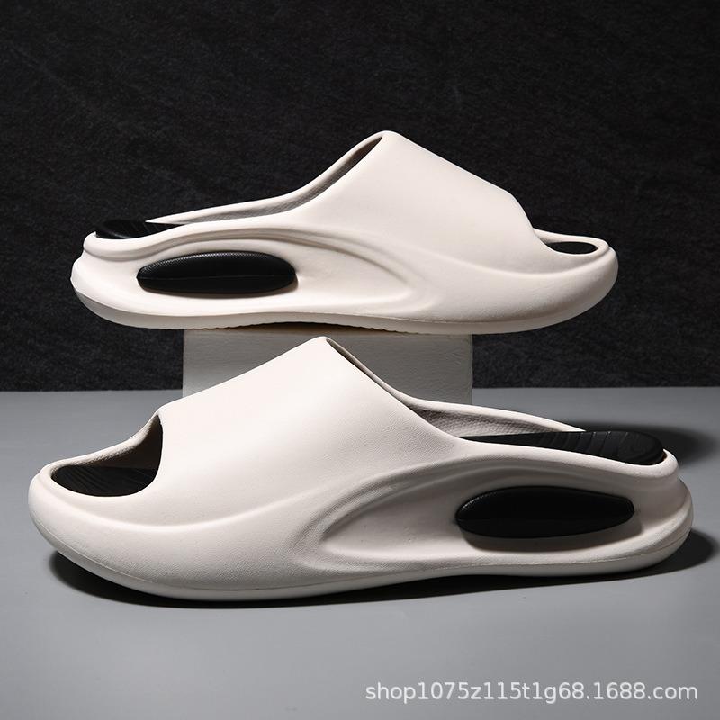

Slippers men s new summer thick-soled outer wear non-slip casual sandals fashion sports beach versatile one-word drag 40-41 білий