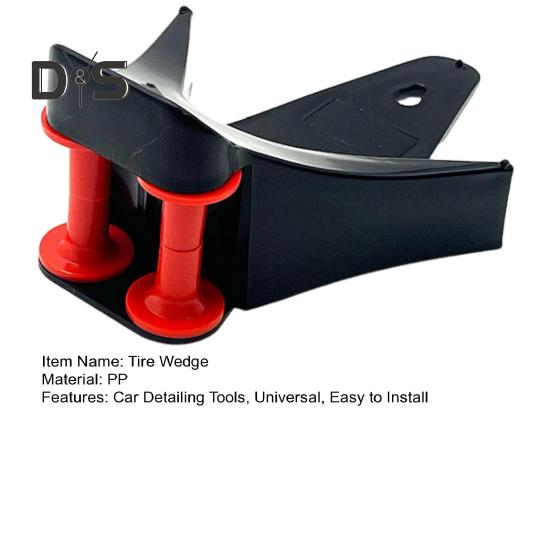 Tragbarer Reifenkeil mit um 360 Grad drehbaren Doppelsäulen, Gleitführungsvorrichtung für Autowaschwasserrohre, universelle Schlauchführung, Reifenkeil, Autodetaillierung