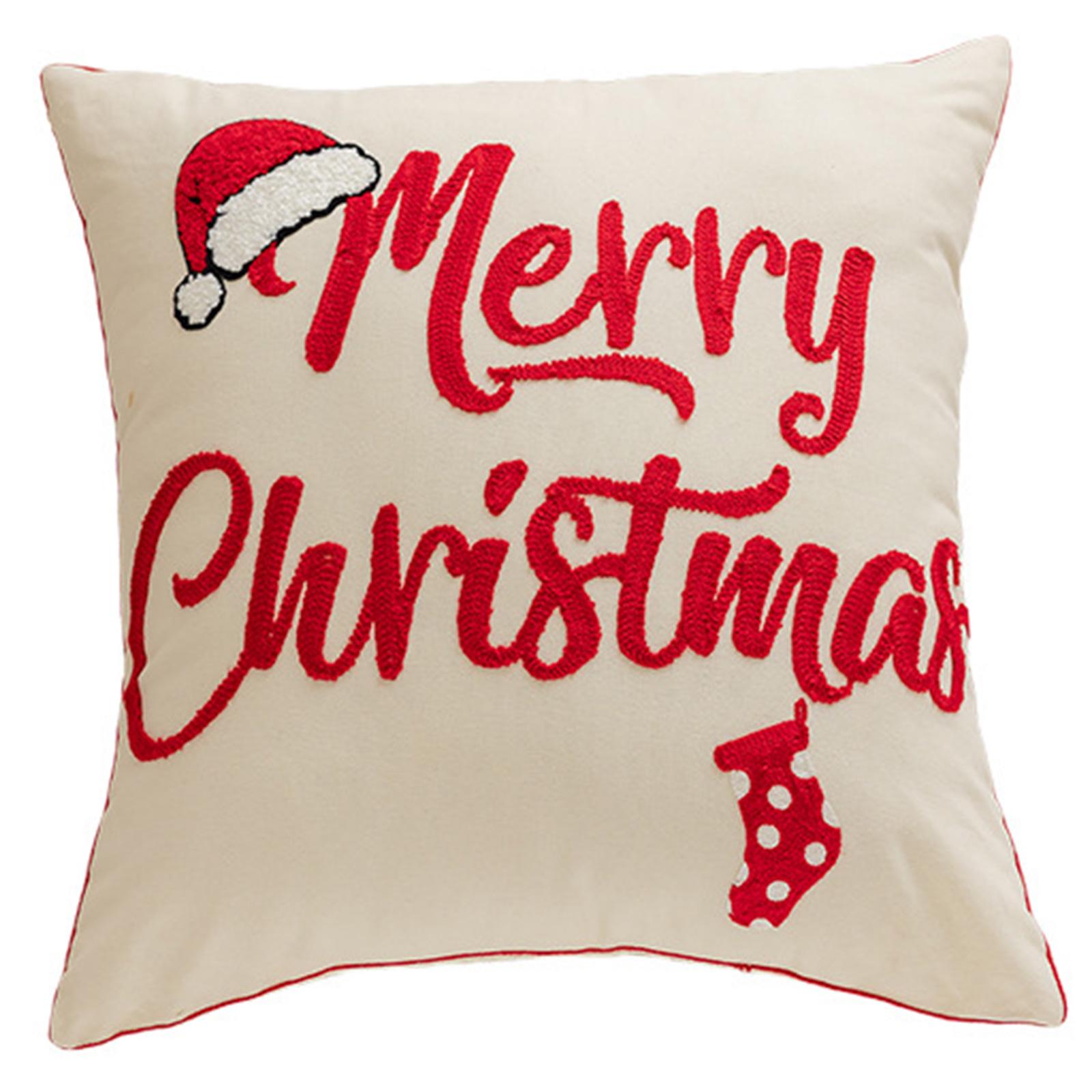 

Наволочка с вышитым полотенцем на рождественскую тематику, мягкая удобная наволочка для украшения дома Cushion Cover-C
