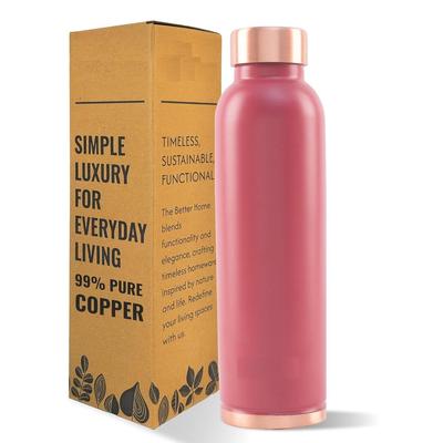 Kupferwasserflasche | Kupferwasserflasche 1+ Liter | mit antioxidativen Eigenschaften | Bietet gesundheitliche Vorteile | Reines Tamba | Kastanienbraun