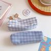 Large-capacity Plaid Pattern Pencil Case Kawaii Pencil Bag Funny Pencilcase Cartoon Students School Supplies Cosmetic Bag