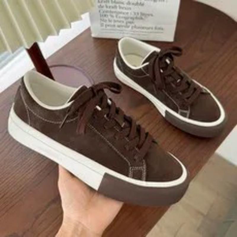 Men's Vulcanized Shoes New Original Brand Niche Low-top Round-toe Color-blocked Retro Lace-up and Trendy Sneakers