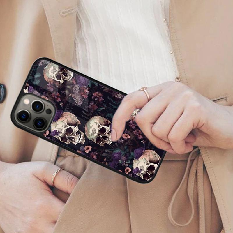 Gothic Fashion Skull Magnetic Phone Case For APPLE iPhone 17 Air 16 14 13 12 Pro Max 15 Plus Wireless Charge With MagSafe Cover