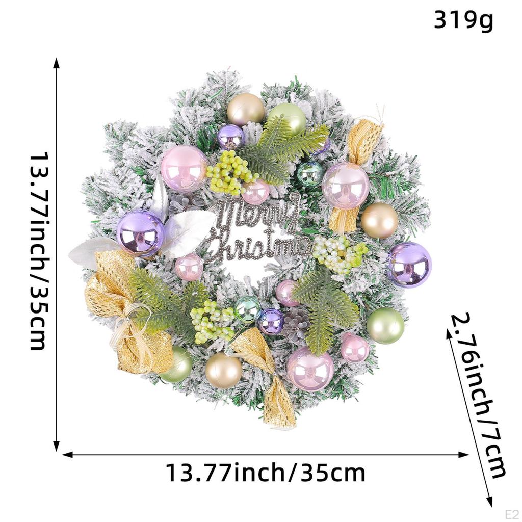 Artificial Christmas Wreath Ball Ornament Hanging Decor for Farmhouse