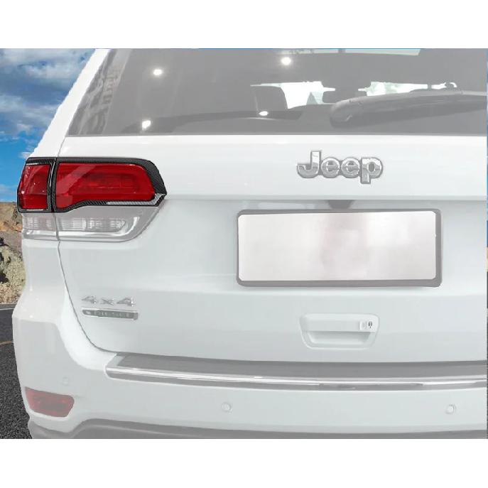 2PCS Car Rear Tail Light Lamp Guard Cover Bezel for Jeep Grand Cherokee 2014 2015 2016 2017 2018 2019 2020 Exterior Accessories