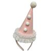 Cheerful Mini Party Clown Hat Headband with Wide Frame for Finishing Party Costumes without a Full-Size Hat Accessory