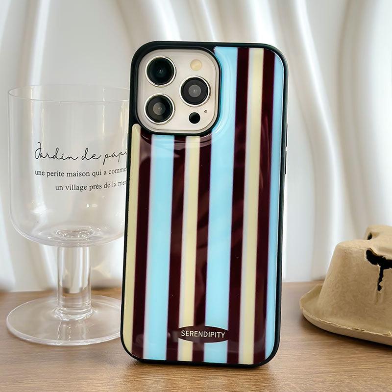Zhitai iPhone 15 Hard Shell Case with Stripes, Compatible with iPhone 12 To 14/13 Pro & Huawei Mate 60.