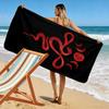 Serpentine elegance lunar embrace Print beach towel, quick drying, suitable for travel, outdoor sports, jogging, the beach and swimming, gift