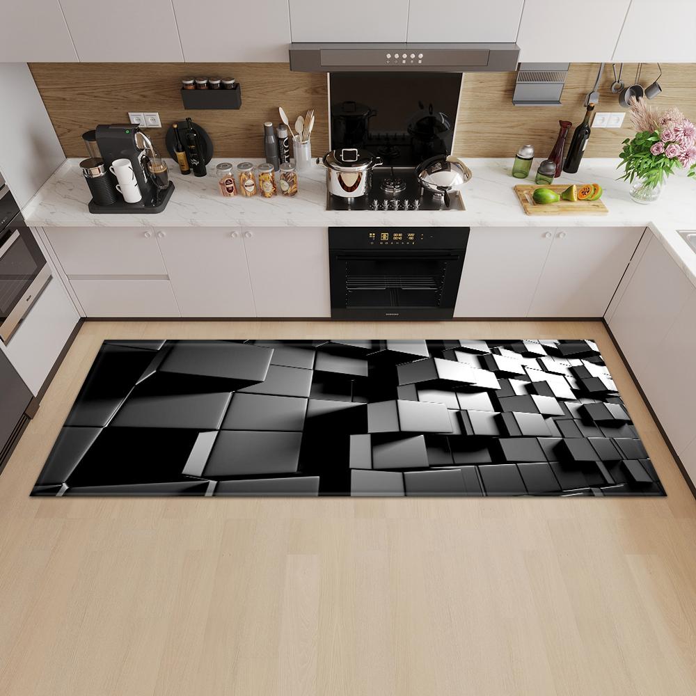 Entrance Door Mat Kitchen Bedroom Carpet Non-slip Floor Corridor Balcony Carpet Modern Pattern Floor Mat Can Be Customized