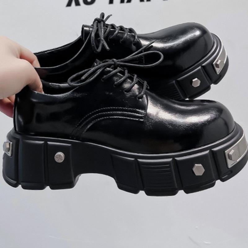 Fashion High Quality Men's Derby Shoes Fashion Designer Shoes Men New Workwear Men Shoes Thick Soled Height Increasing Zapatos De Hombre