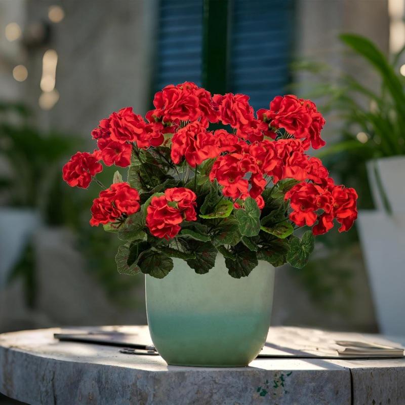 Vibrant Red Artificial Begonias for Home and Event Decor