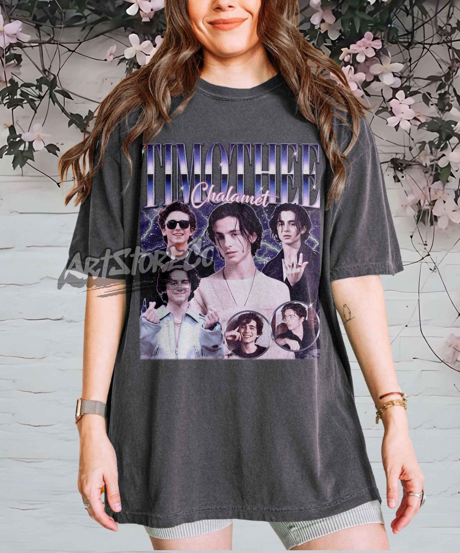 Timothée Chalamet Shirt, Retro Actor Tee L