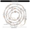 Wooden Bead Christmas Garland 7.41ft Long Festival Tree Decoration For Mantels Staircase Holiday Party Centerpieces