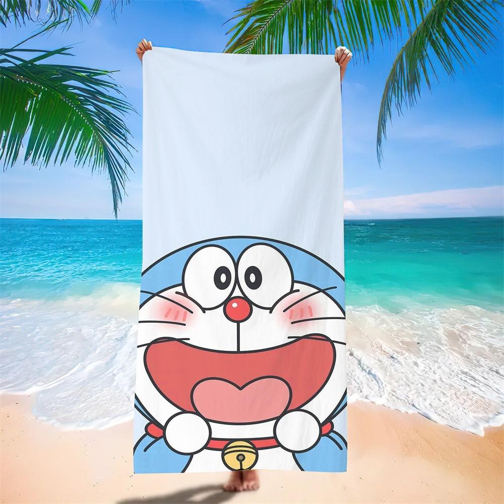 Cute Cartoon Character Printed Microfiber Beach Towel Quick Dry Soft Bath Towel For Kids Swimming
