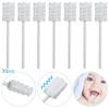 30pcs New Baby Care Dental Care Oral Cleaner Baby Tongue Toothbrush Paper Rod Oral Cleaning Brush