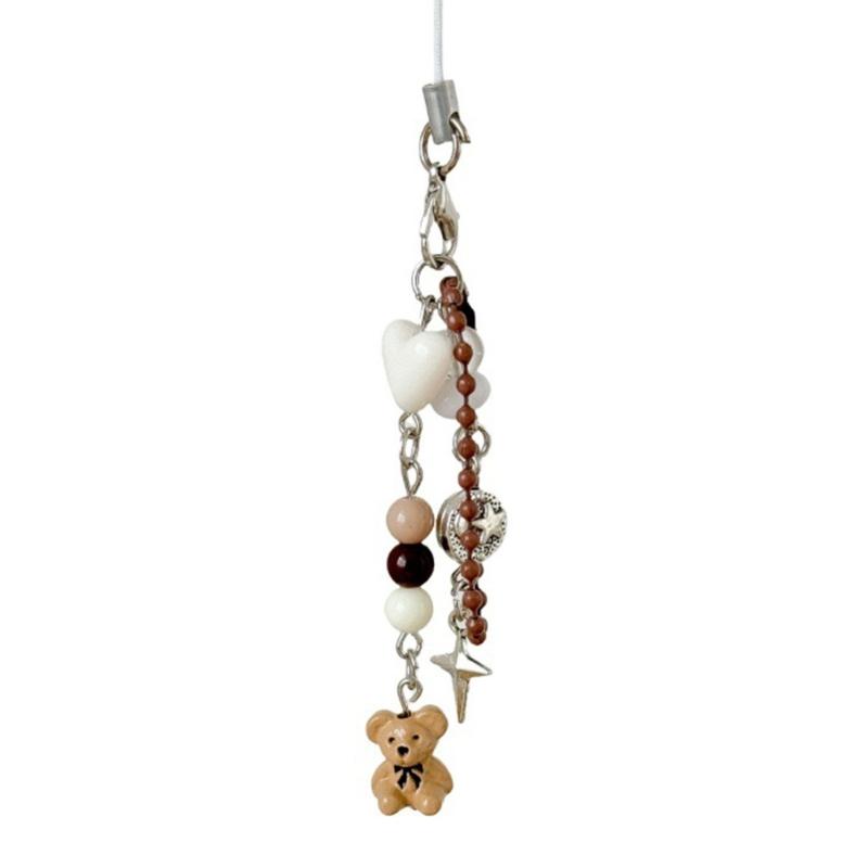 

Adorable Bear Bag Pendant Accessory Portable Bear Bag Clip Phone Strap Chain Charm Perfect For Adding A Cute Touch