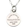Używany TIFFANY&Co. Naszyjnik Powrót do okrągłej zawieszki Srebro925 8,2g Posrebrzane