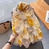 Korean Style Silk Scarf Elegant Long Wraps New Scarves  Women
