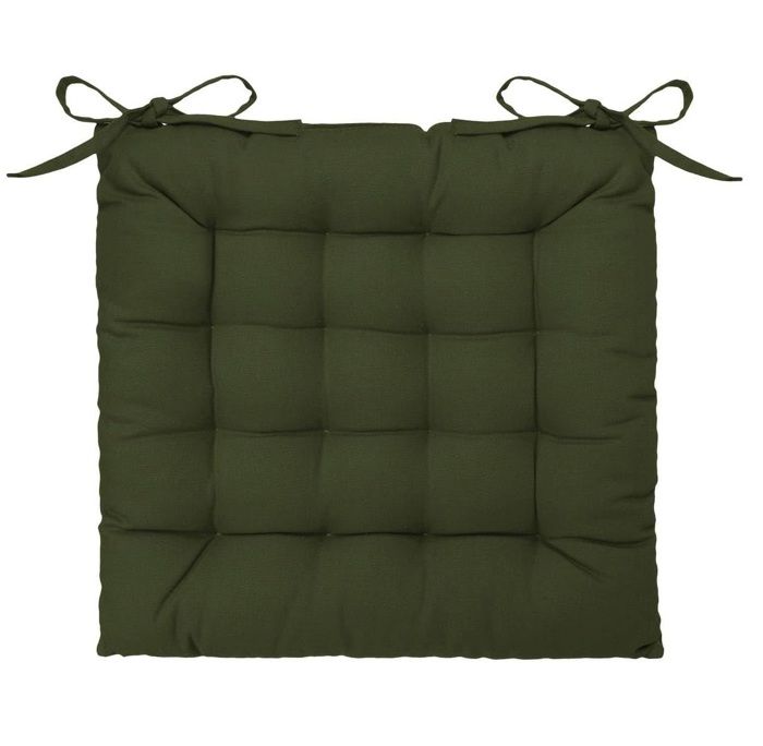 Coussin De Chaise - Noname - 38 X 38 Cm - Kaki - Matelassé - Intérieur