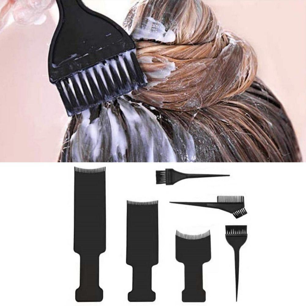 6Pcs/Set Dual-Sided Hair Applicator Brush Hair Highlight Dyeing Board Plate  Hairdresser