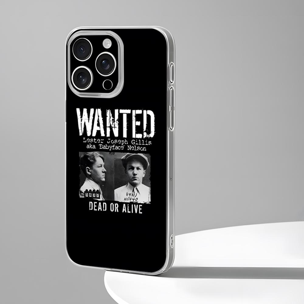 

Wanted Dead Or Alive Phone Case New For IPhone 16 15 14 12 13 11 Pro Max Mini X XR XS Plus Black Silicone Transparent Cover iPhone14 ProMax