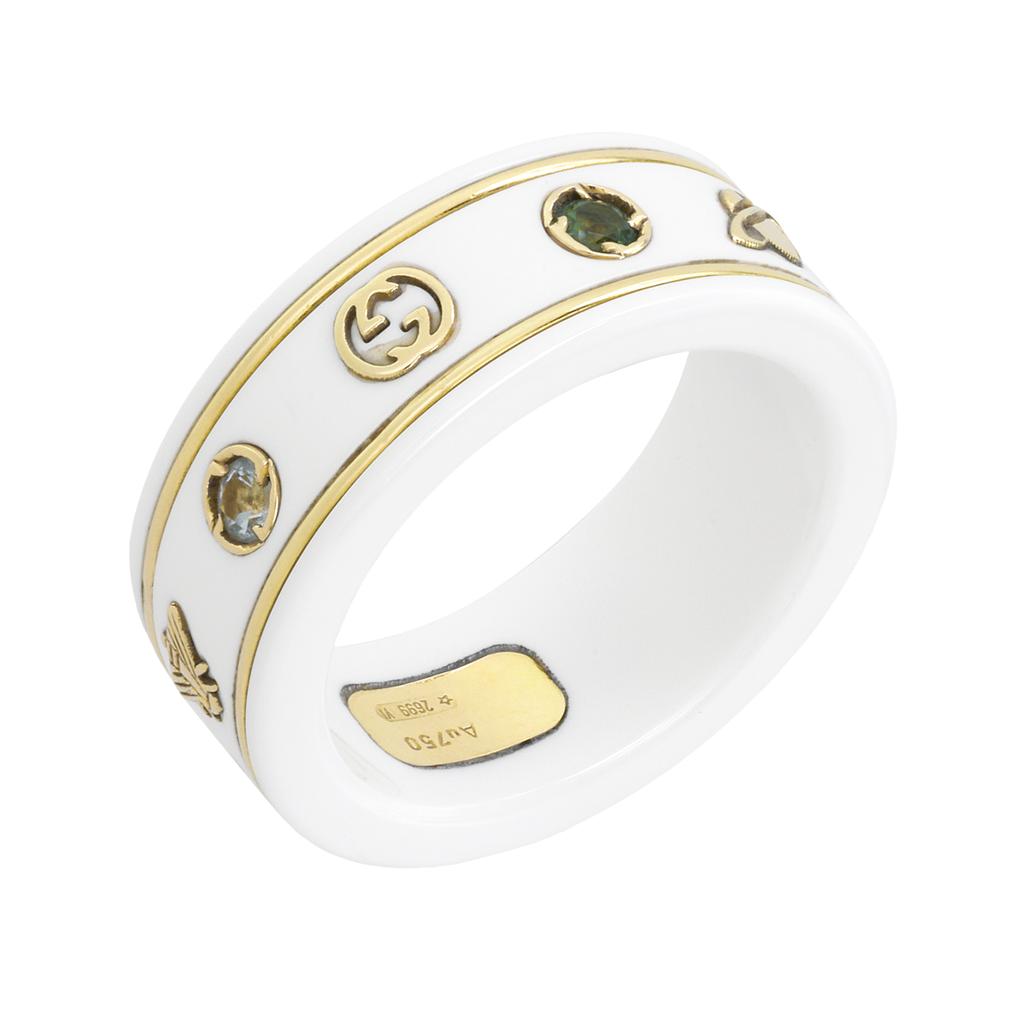 Gucci Icon 18k ring with gemstones 527095-J8F76-8521