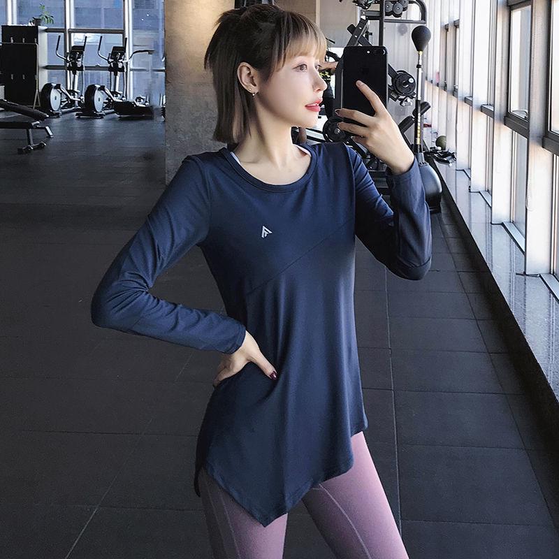 

Женский быстросохнущий топ с длинным рукавом для йоги и бега - Дышащая, влагоотводящая и легкая одежда для фитнеса L (Recommended 50-58 kg)