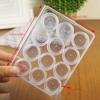 12-Grid Contact Lens Storage Box Transparent Round Portable Travel Contact Lens Case Soak Container Lenses Box For Beauty Pupil