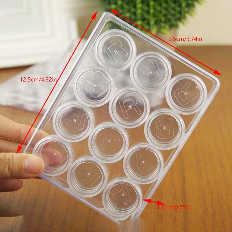 12-Grid Contact Lens Storage Box Transparent Round Portable Travel Contact Lens Case Soak Container Lenses Box For Beauty Pupil