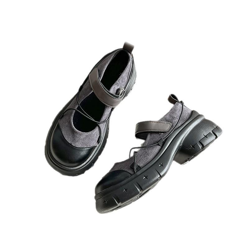 Fashion Autumn Chunky Women Mary Jane Shoes Fashion Shallow Butterfly-knot Platform Sneaker Woman Casual Flats Outdoor Cute Lolita Shoes
